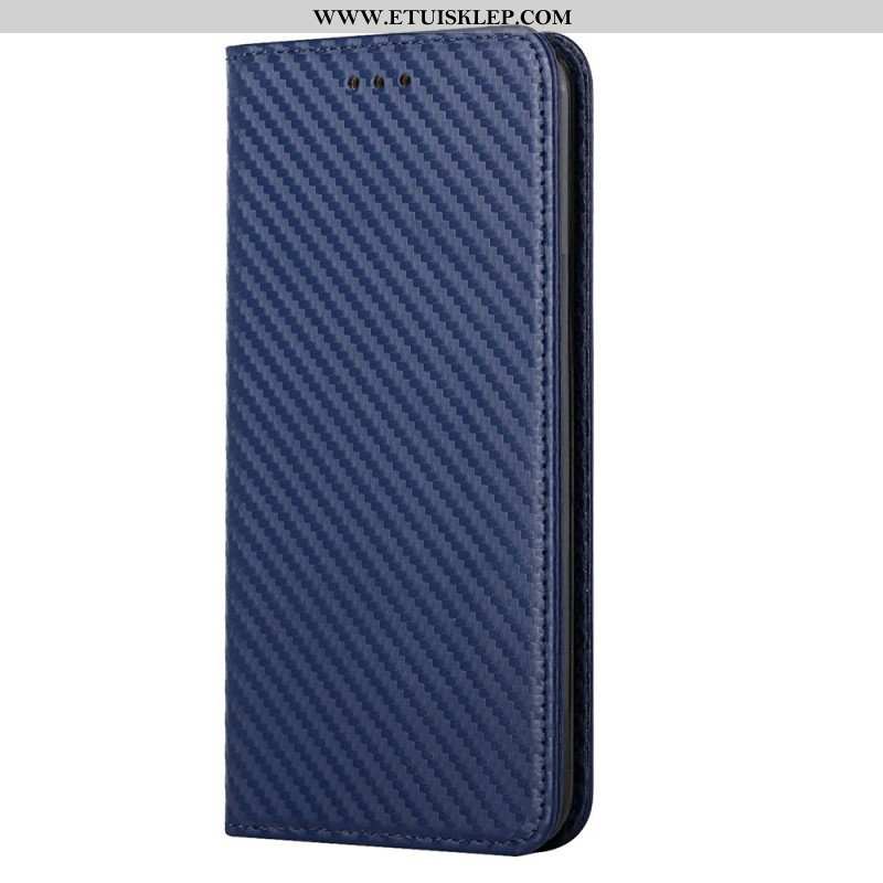Etui Na Telefon do Samsung Galaxy S23 Plus 5G z Łańcuch Etui Folio Pasek W Stylu Włókna Węglowego